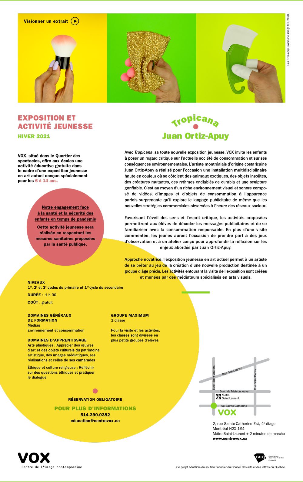Document de sollicitation Juan-Ortiz-Apuy. Tropicana. Source : VOX, 2021.