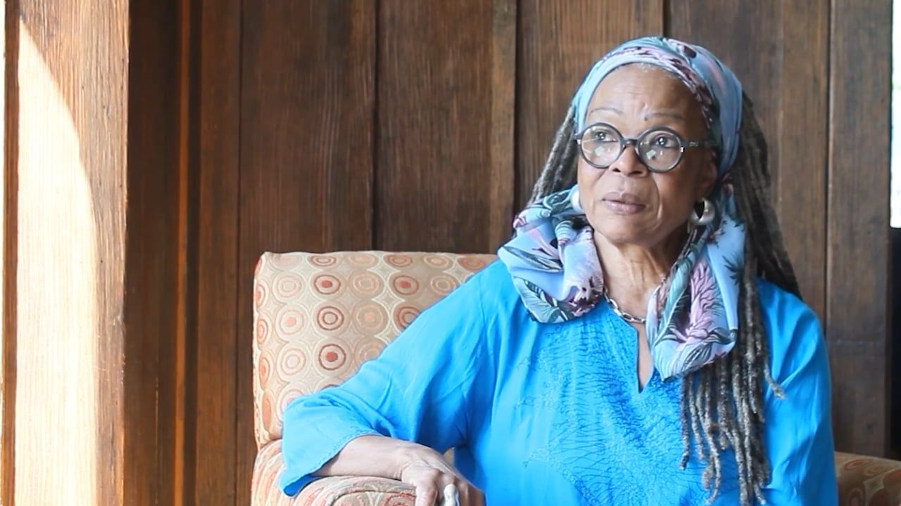 Michaëlle Sergile, interview with Marie-Célie Agnant, 2025, still, vidéo, 39 min 08 s. Courtesy of the artist.