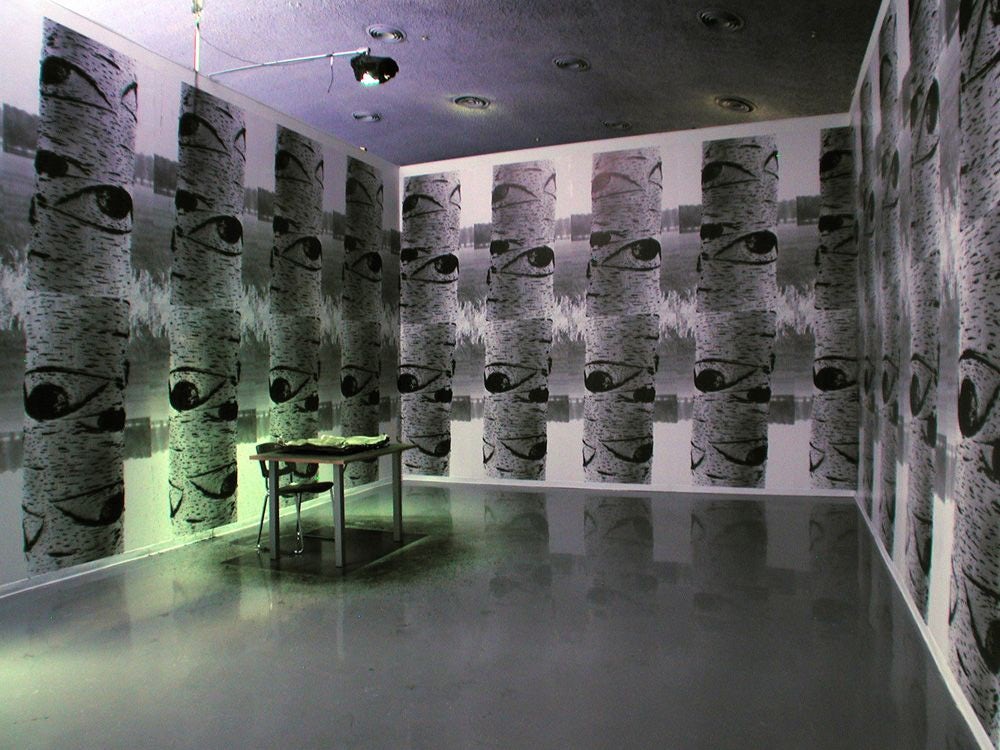View of the exhibition _Michel François_, VOX, 2003. Photo: Denis Farley.