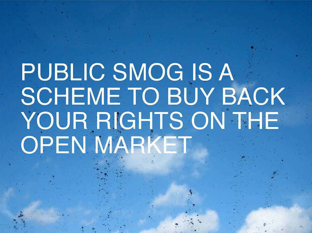 Amy Balkin, _Public Smog_, installation, 2004-en cours. Avec l’aimable permission de l’artiste.