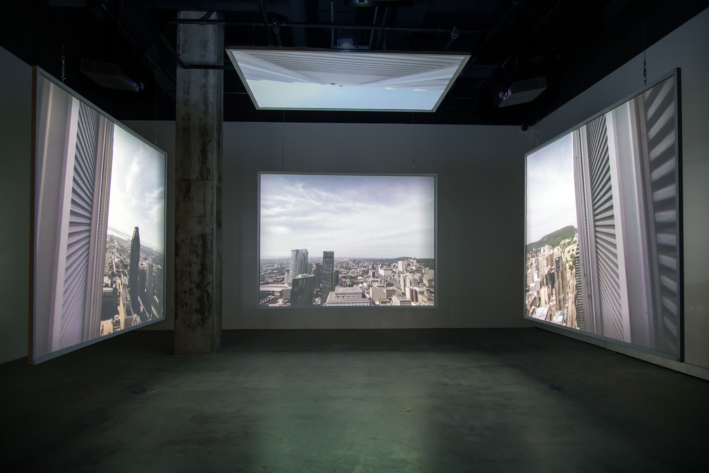 View of the exhibition Alexandre Larose. Chutes, VOX, 2024