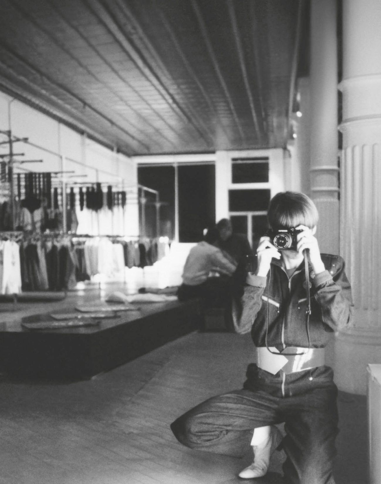 Archival image from the book 1985. Image-Worlds, Nicola Pelly of Parachute at the Wooster Street boutique, SoHo, New York, c. 1980. Photo credit: Nicola Pelly.