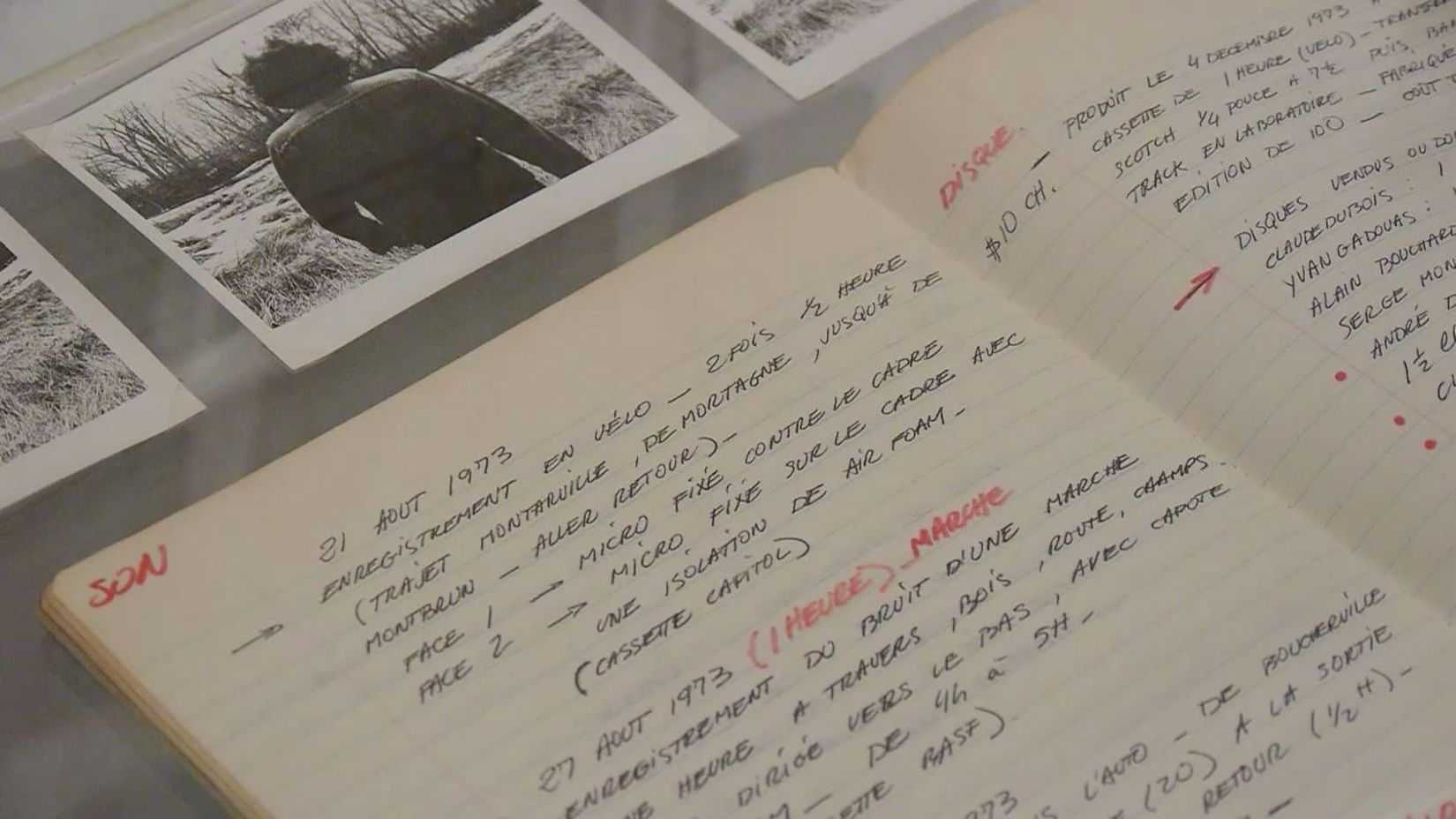 Détail d'une vue de l'exposition Jean-Marie Delavalle, VOX, 2017. Photo : Michel Brunelle.