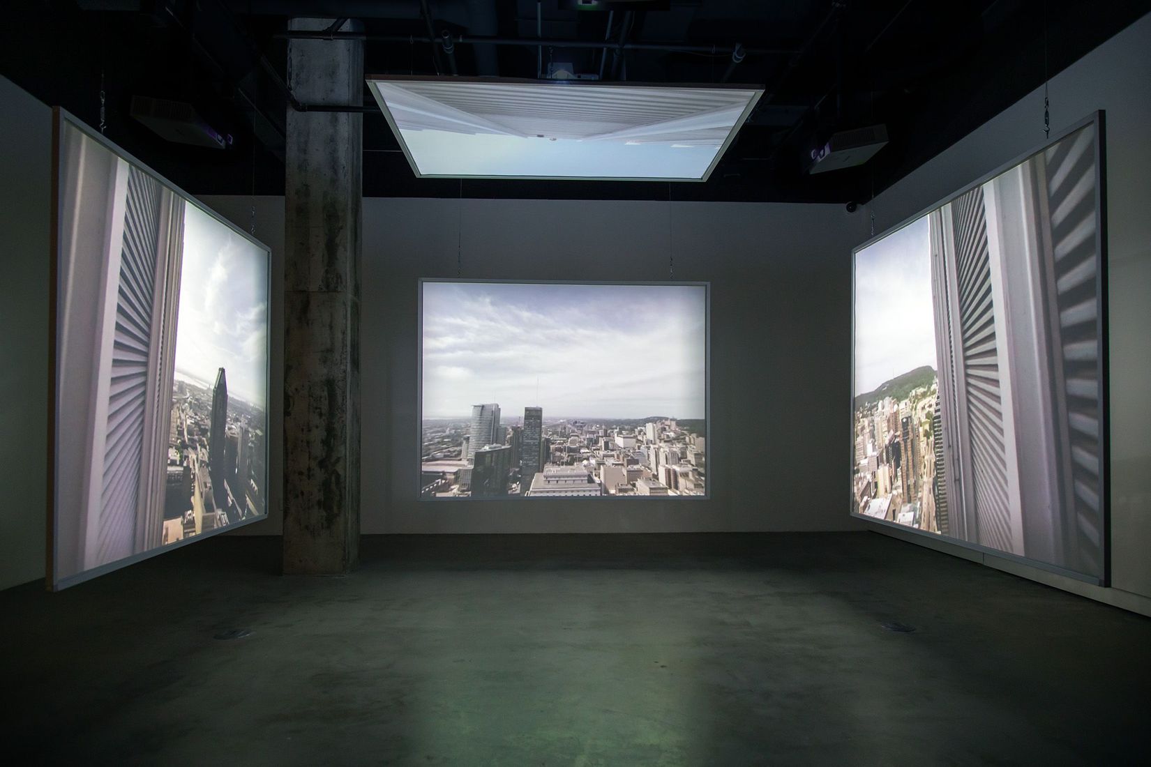 View of the exhibition Alexandre Larose. Chutes, VOX, 2024