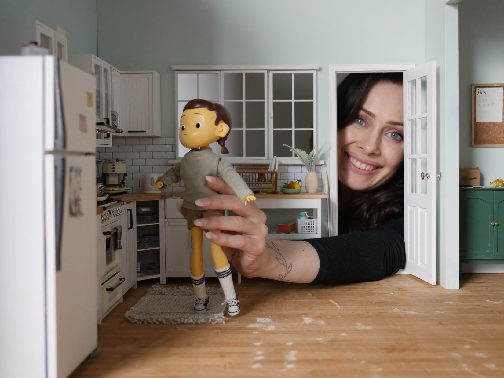 Alexandra Lemay and her model.