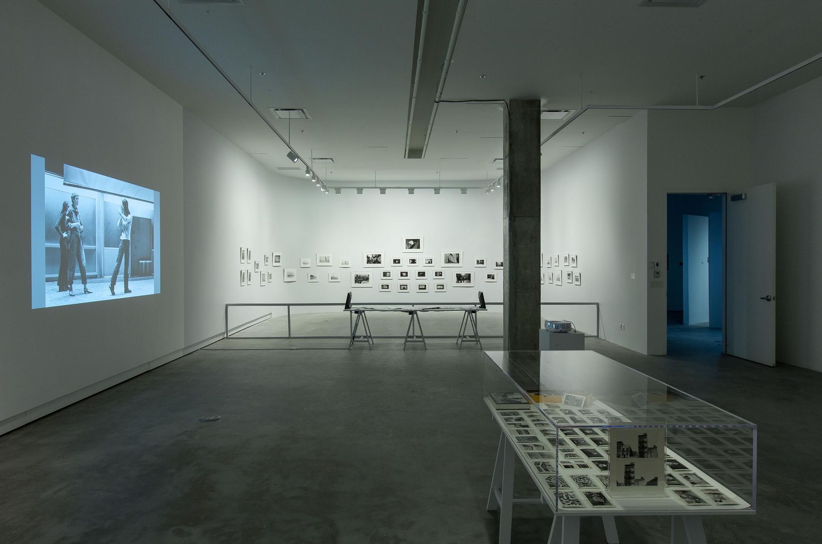 View of the exhibition Babette Mangolte at VOX, 2013.