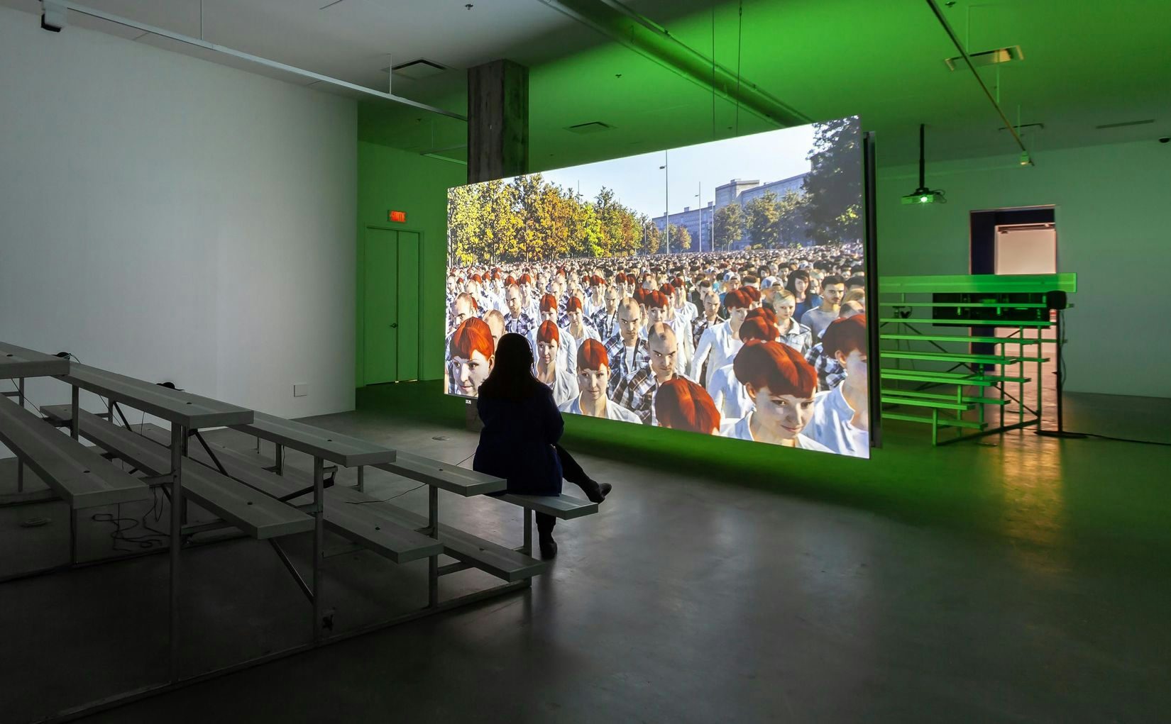 Exhibition View of _Clemens von Wedemeyer. The Illusion of a Crowd_, 2022. Photo : Michel Brunelle.