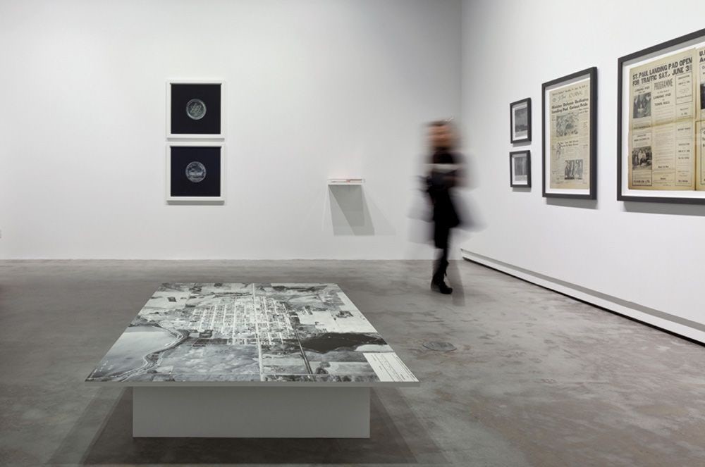 View of the exhibition _Jacqueline Hoàng Nguyễn. Space Fiction & the Archives_, VOX, 2012. Photo: Michel Brunelle.