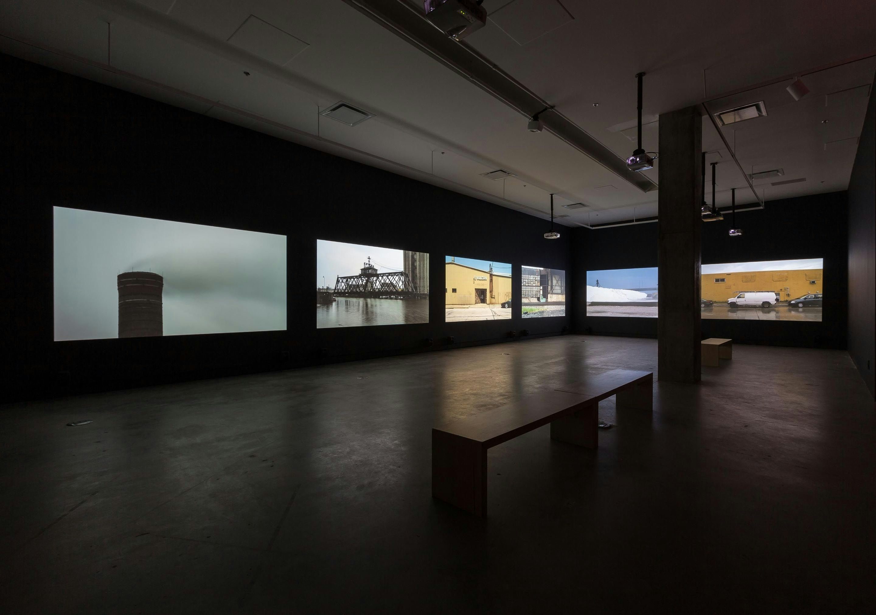 View of the exhibition: _James Benning_, VOX, 2014. Photo: Michel Brunelle.