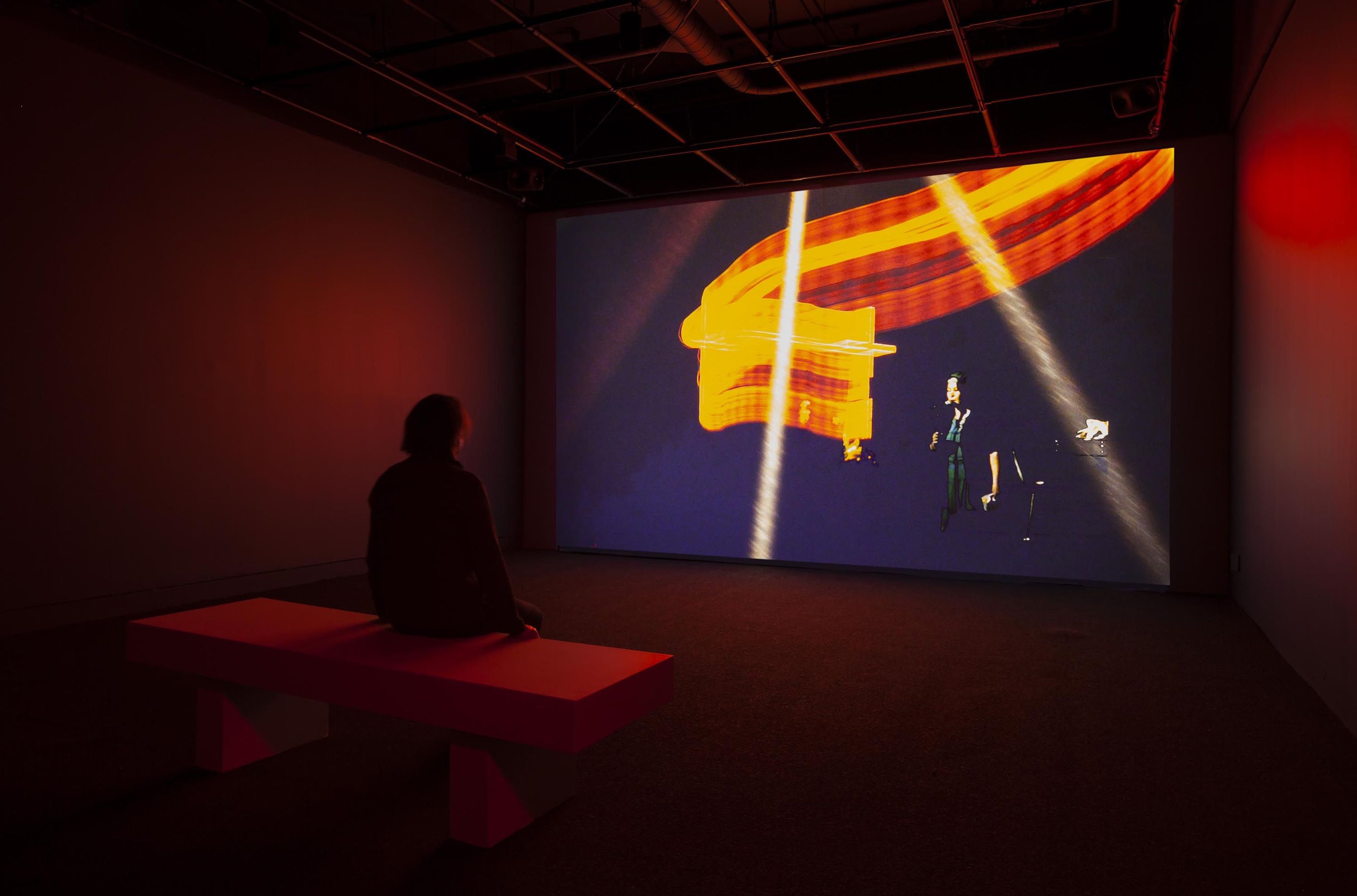 Vue de l'exposition _Sky Hopinka. Dislocation Blues_, VOX, 2021.