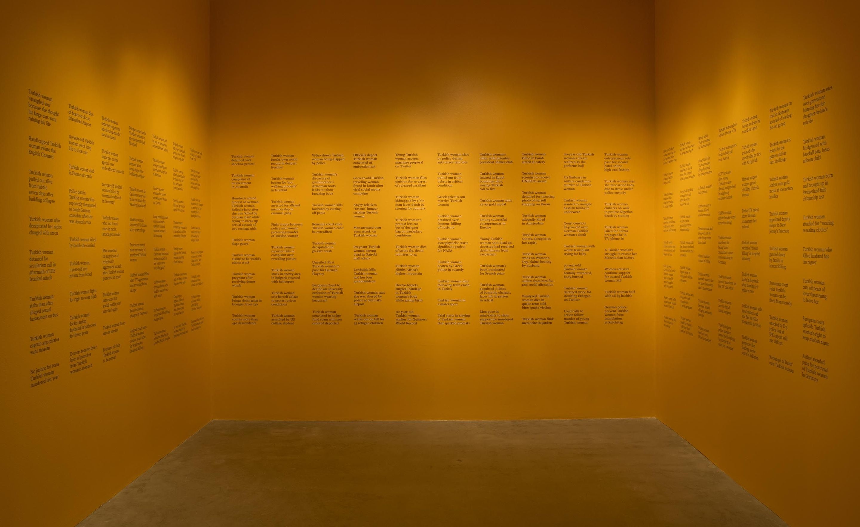 View of the exhibition Erdem Taşdelen. The Curtain Sweeps Down, VOX, 2018.